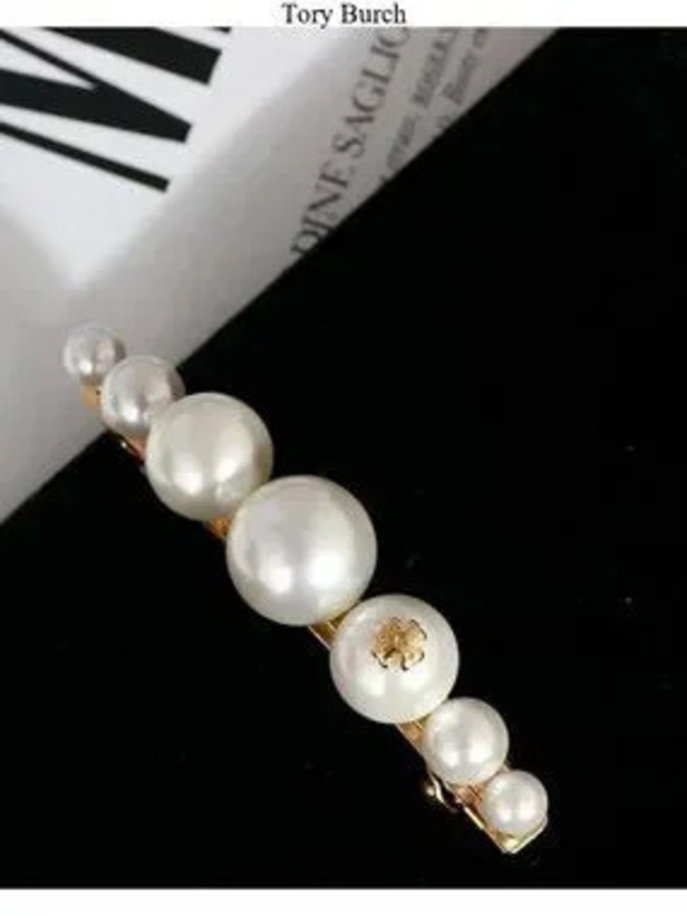 Tory Burch gold hair accessory hair clip